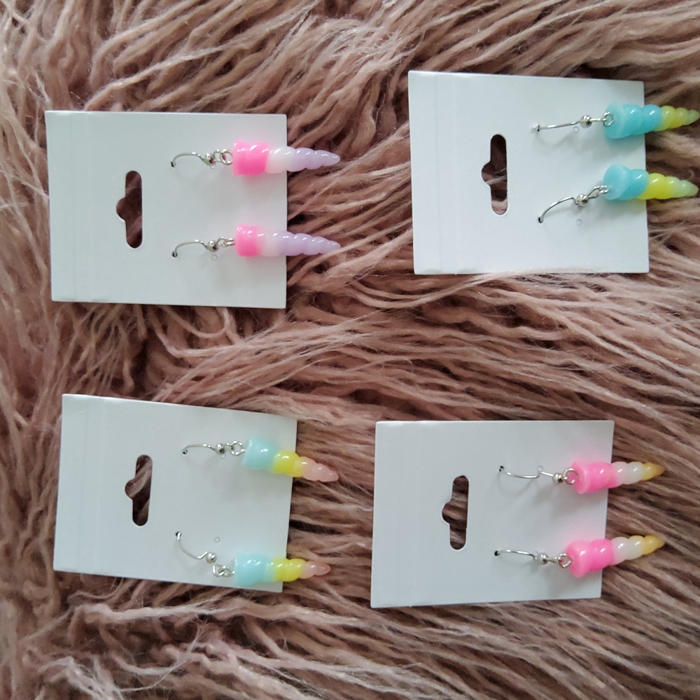 Colorful Unicorn Horn Earrings
